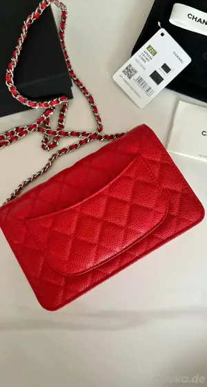 Chanel WOC Tasche   Rot, Leder, top Zustand