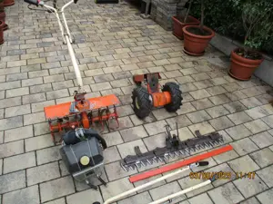 Holder H4 Mehrzweckgerät mit Balkenmäher und Gartenfräse ( Motorhacke )