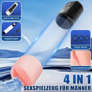 Penispumpe Vakuumpumpe Penisvergrößerung 9 Saugstufen 9 Trainingsmodi Masturbator 7-Stück-Set Bild 4