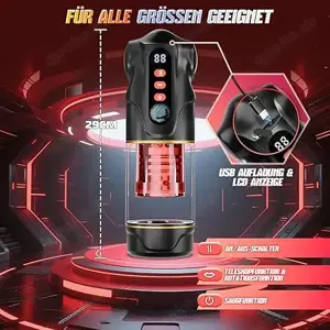 Sex Spielzeug 3 in 1 APP Masturbator 9 Teleskopfunktion & Rotierend & Saugen LCD-Display Penispumpe  Bild 4
