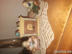 Deko Oma und Opa Figuren mit Kamin Set 
