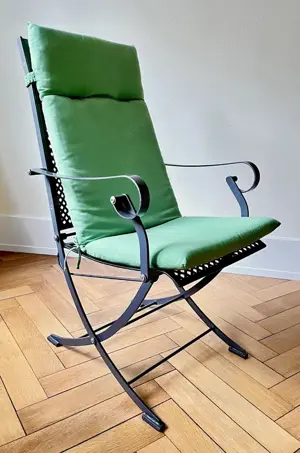 Gartenstühle, klassische Modelle, Metall, klappbar,+Sitzauflagen