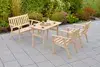 MERXX " SYLT " Holz Gartenmöbel Set, 4 teilig, NEU & OVP