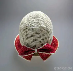 Schöne Damen Sommerhut mit Schleife Gr. 56-60 Hut NEU HANDARBEIT
