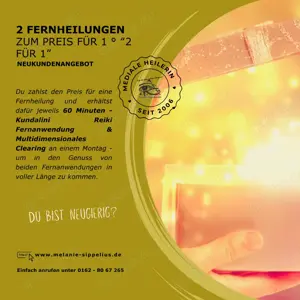 Reiki & Clearing   2 Fernheilungen zum Preis für 1   NEUKUNDEN-ANGEBOT   je 60 Min.