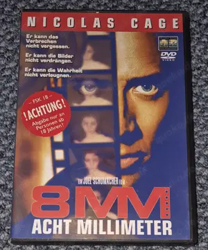 DVD "8 MM - Acht Millimeter" - Cage, Phoenix, Gandolfini, Stormare - FSK18 - Thriller, Action - 8mm