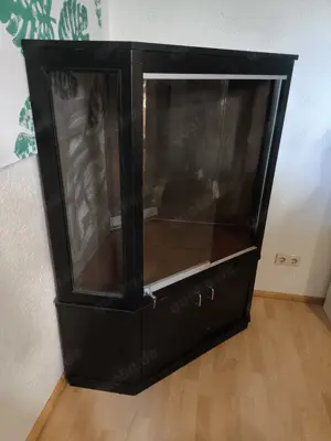 Eckterrarium mit Unterschrank