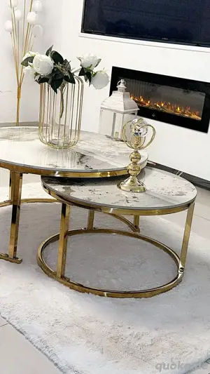 wunderschöne couchtisch marmor gold 