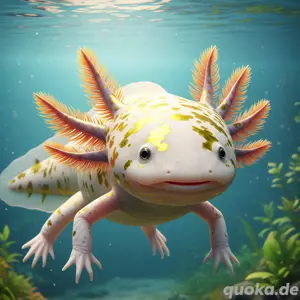 SUCHE Axolotl Mosaik Chimäre Piebald
