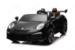 Elektro Kinderauto Porsche 911 RUF-Modell schwarz - 4x200W Motoren EVA Reifen App-Steuerung