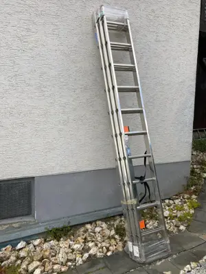 KRAUSE Alu Leiter 3x10 Sprossen neu