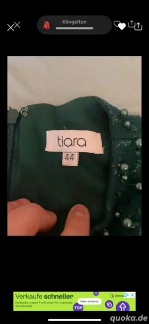 Kleid GRÜN GRÖẞE 44 Einmal  Getragen