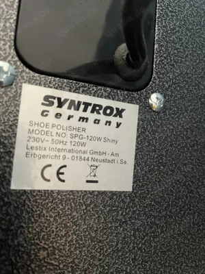 Schuhputzmaschine Syntrox Metall ,top! 3 WalzeN Bild 2