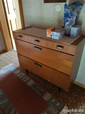 Schuhschrank, kultig Nussbaum aus den 60ziger 