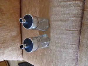 2 zuckerstreuer glas  Kunst neu