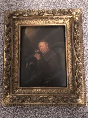 Mönch mit Weinglas im Weinkeller (Eduard Theodor Grützner)