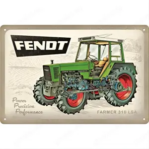 Tolles Fendt Farmer 310 Blechschild Traktor Landwirtschaft 20x30 cm
