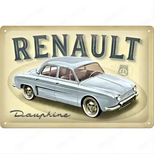 Schönes Renault Dauphine Blechschild 20x30 cm
