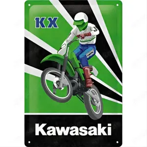 Tolles Kawasaki KX Motocross Blechschild Biker Motorrad 20x30 cm