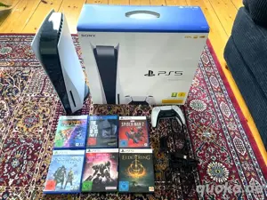 PS5 Sony Spielkonsole Disc-player mit 4 spiele + Controllern + verpakung inkl. quittung und garantie