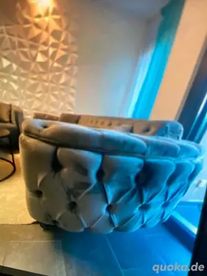 Chesterfield sofa +Couchtisch+Tv Sideboard Bild 5