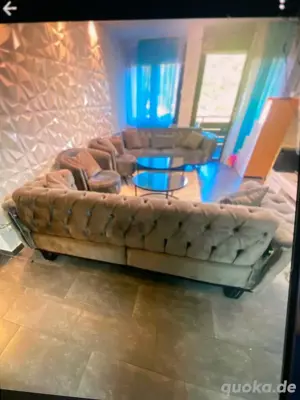 Chesterfield sofa +Couchtisch+Tv Sideboard Bild 3