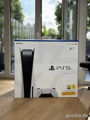PS5 Sony spielkonsole funktioniert gut mit 2 spielen + 2 controllern und kopförer  , OVP 