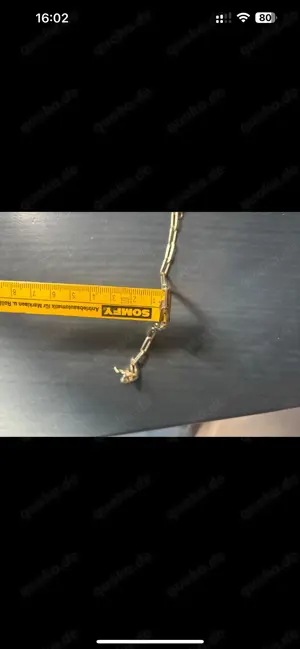 Königskette Armband 22 cm 585 Gold + Weiß Gold 
