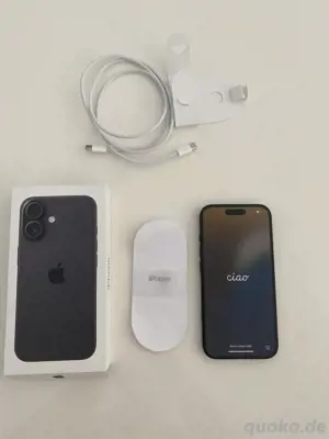 iPhone 16 in der Farbe Schwarz mit 128 GB 