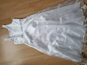 Festliches weißes Mädchen-Kleid, Gr. 146