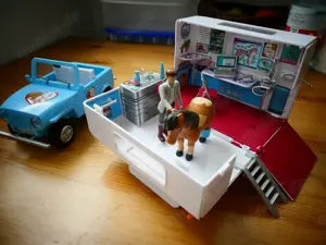 Bibi und Tina, Dr. Eichhorn Pferde-Krankentransporter Auto inkl. 1 Pferd und Figur, Zubehör, Set 4