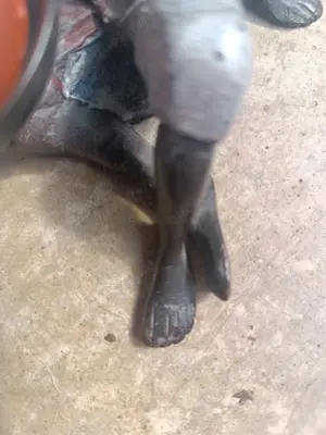 Seltene afrikanische Bronze Figur, schwarz Ethno