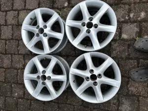 4 x Felgen Toyota 15 x 6 JJ ET45 RQ, 6,5J x 6H2, Graphit matt, gebraucht