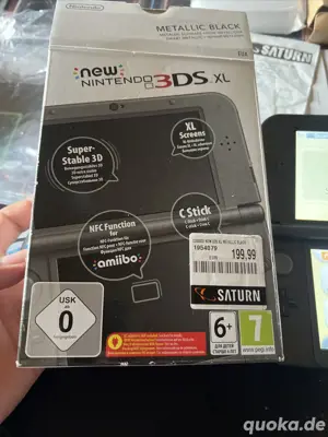 New Nintendo 3DS Xl Schwarz spielkonsole mit Verpakung + spiele