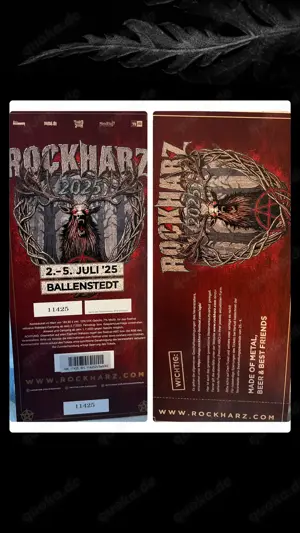 RockHarz 2025 Ticket zu verkaufen
