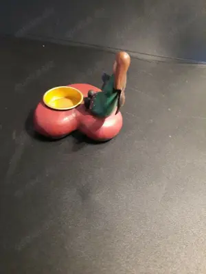 Teelichthalter als Herz mit Engel 10cm breit  Bild 4
