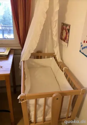 Babywiege mit Nest , Matratze & Himmel 