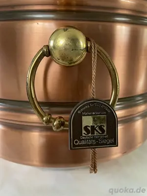 Übertopf Kübel von SKS aus massiven Kupfer