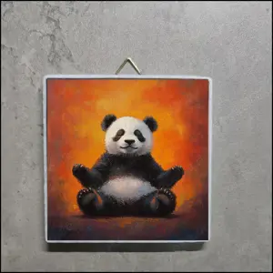 Bild Meditierender Panda, Foto Meditierender Panda , Panda Bild, Panda Portrait, Panda Deko