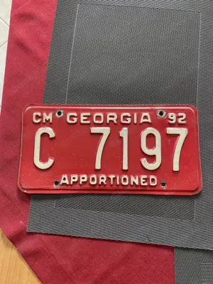 USA Georgia Nummernschild Original