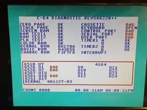 C-64   128 BlinkingDiag 4-in-1 Diagnostic Module. Commodore Bild 3