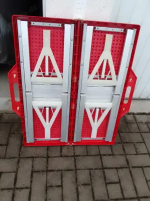 Camping-Tisch faltbar mit 4 Sitzen rot Bild 2