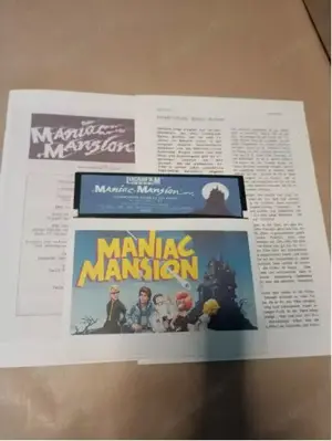 C64   128 Maniac Mansion mit Handbuch und Lösungsbuch
