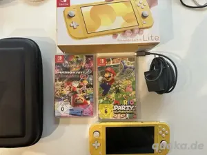 Nintendo switch Lite spielkonsole mit OVP + Mario kart 8 und Mario party superstars 