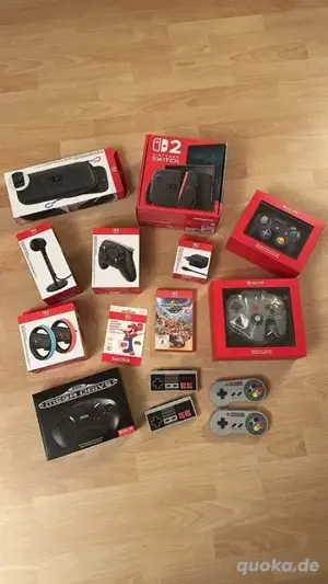 Nintendo switch 2 spielkonsole mit controllern + Joycon + 2 Mario kart World spiele 