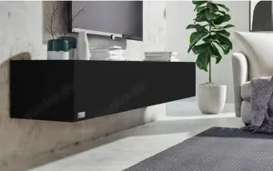 TV Lowboard  Somero , 140 cm   Schwarz matt   Push Bild 2
