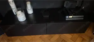 TV Lowboard  Somero , 140 cm   Schwarz matt   Push