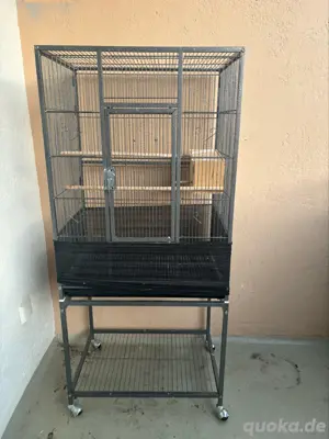 vogelkäfig mit rollen gut erhalten