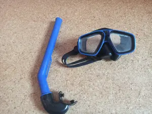 Schorchelset Schnorcheln Tauschen blau Schwimmen Taucherbrille Baden Urlaub