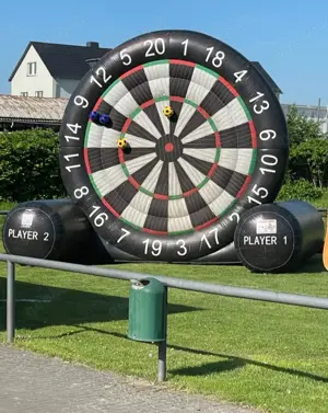 Hüpfburg Fußballdart mieten leihen Kindergeburtstag Event Hochzeit 